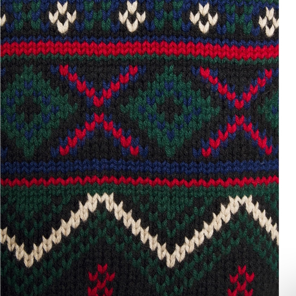 Lauren Ralph Lauren Black Erindaria Aztec/ Fair Isle cardigan - Picture 3 of 7